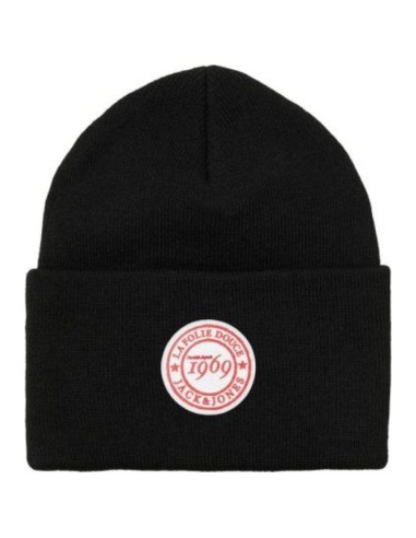 Bonnet Jack & Jones Jaclafolie Long Knit Beanie Noir