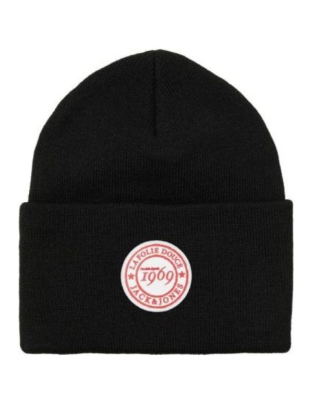 Bonnet Jack & Jones Jaclafolie Long Knit Beanie Noir