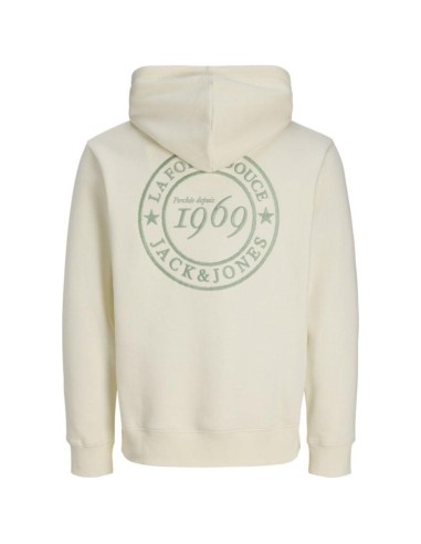Sweat Capuche Jack&Jones La Folie Douce Blanc Cassé