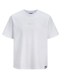 T-shirt JACK&JONES Jorfolie Haze Blanc Cassé Coton 100%