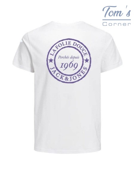 T-shirt La Folie Douce Coton Bio Blanc — Jack & Jones