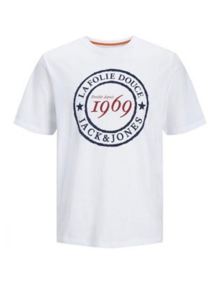 T-shirt Blanc Coton Bio La Folie Douce — Jack & Jones