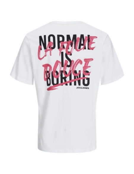 T-shirt Graphique Blanc Coton Bio — Jack & Jones