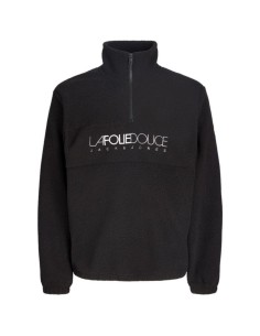 Sweat Teddy Half Zip Noir La Folie Douce — Jack & Jones