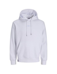 Hoodie Blanc Brodé Coton Bio — Jack & Jones
