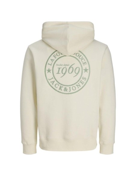 Sweat Capuche Jack&Jones La Folie Douce Blanc Cassé